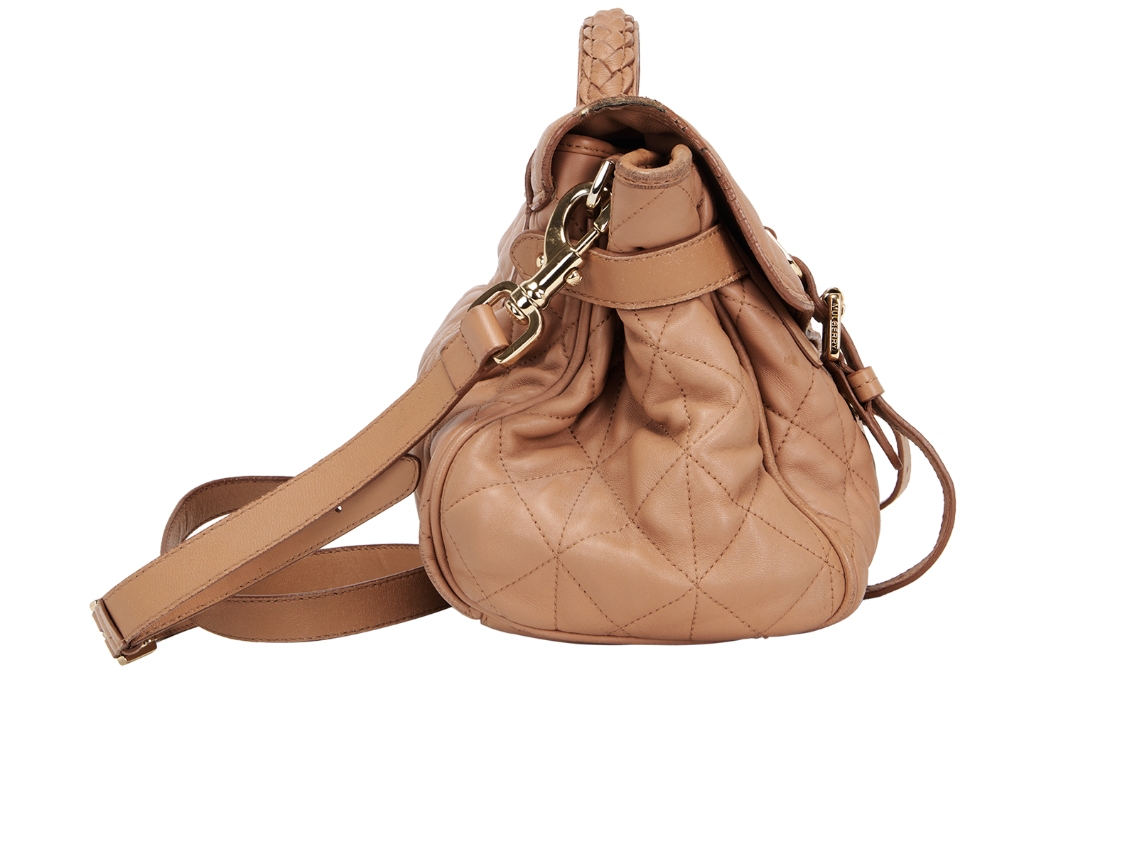 Quilted Alexa, &pound;395, Handbags, Brown, Leather, Side view